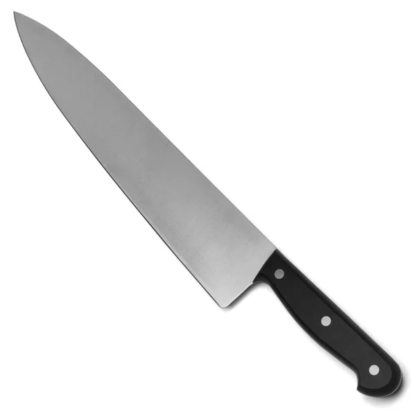Nóż Kuchnia Białym Tle Białym Tle — Zdjęcie stockowe