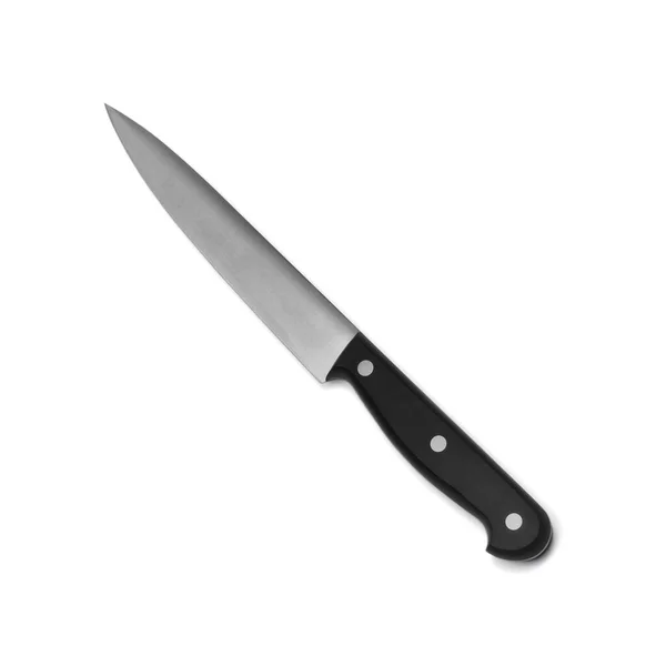 Μαχαίρι Κουζίνας Απομονωθεί Λευκό Φόντο — Φωτογραφία Αρχείου