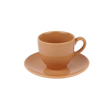 Aydınlık bir arkaplanda izole edilmiş bir fincan..