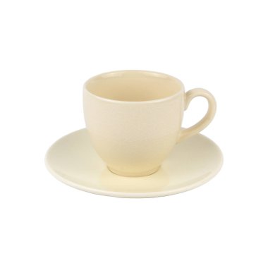 Aydınlık bir arkaplanda izole edilmiş bir fincan..