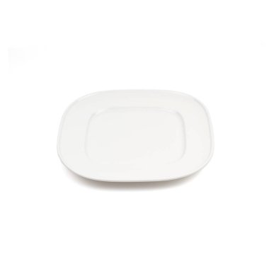 Beyaz arkaplanda beyaz plaka