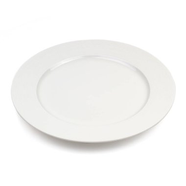 Beyaz arkaplanda beyaz plaka