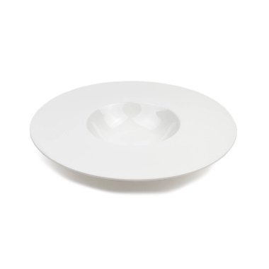 Beyaz arkaplanda beyaz plaka