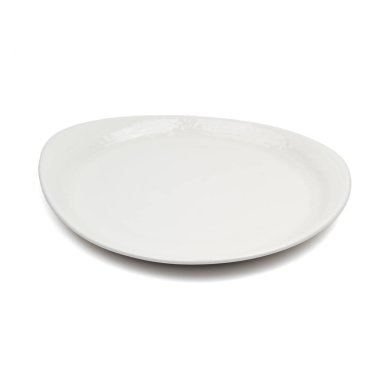 Beyaz arkaplanda beyaz plaka