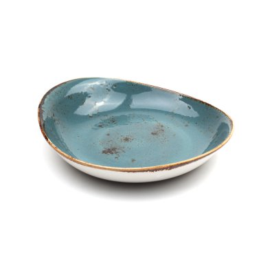 beyaz arkaplanda seramik plaka