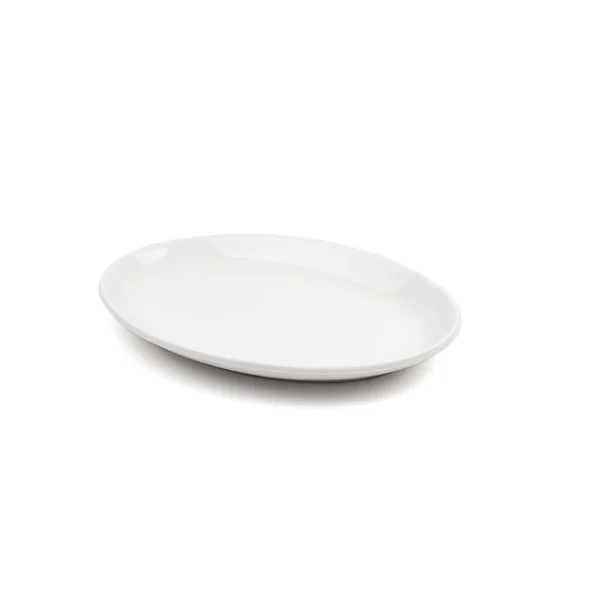 Белая Керамическая Плита Белом Фоне — стоковое фото