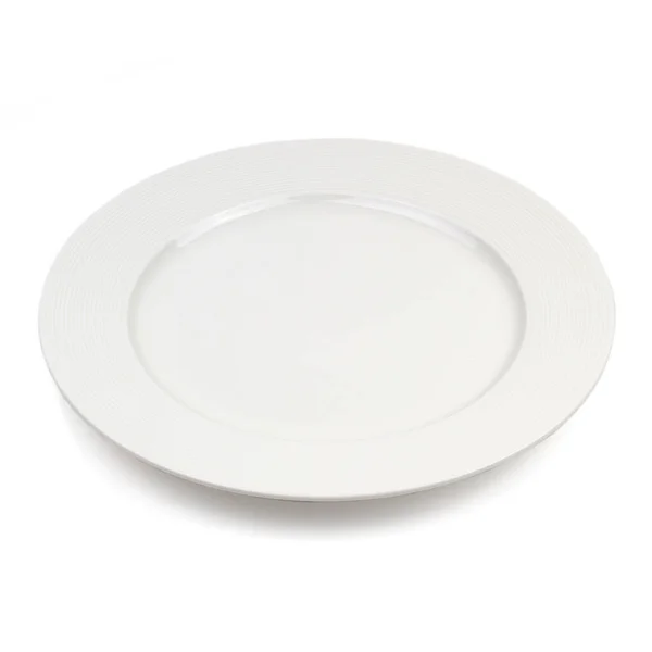 Beyaz arkaplanda beyaz plaka