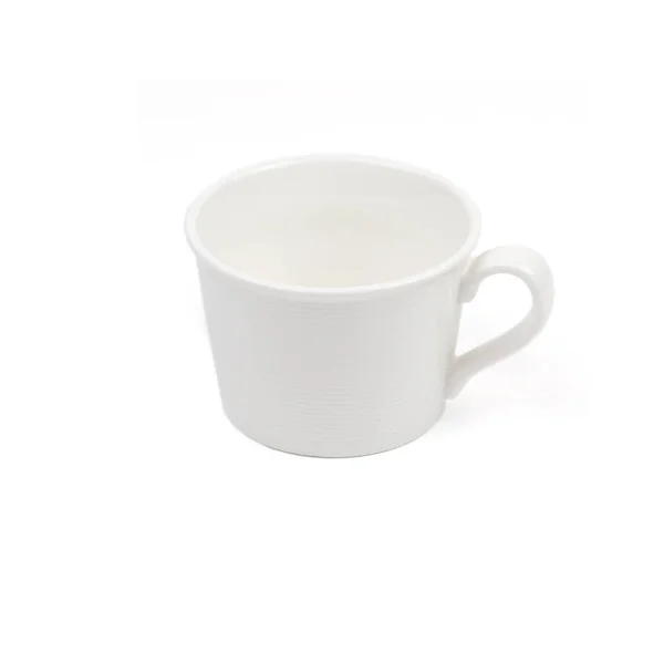 Taza Blanca Aislada Sobre Fondo Blanco —  Fotos de Stock