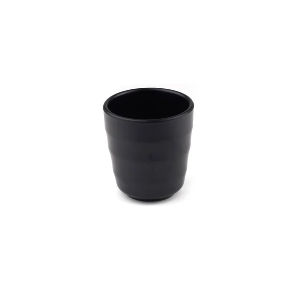 Tazza Ceramica Nera Isolata Sfondo Bianco — Foto Stock