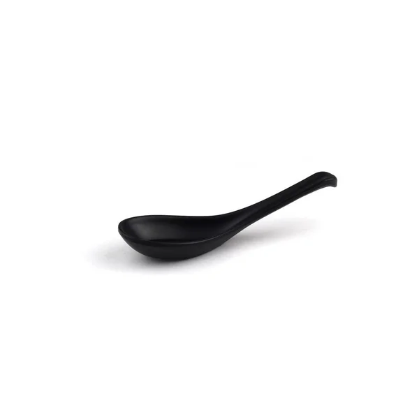 Black Kitchen Spoon Isolated White Background — Stock Photo, Image