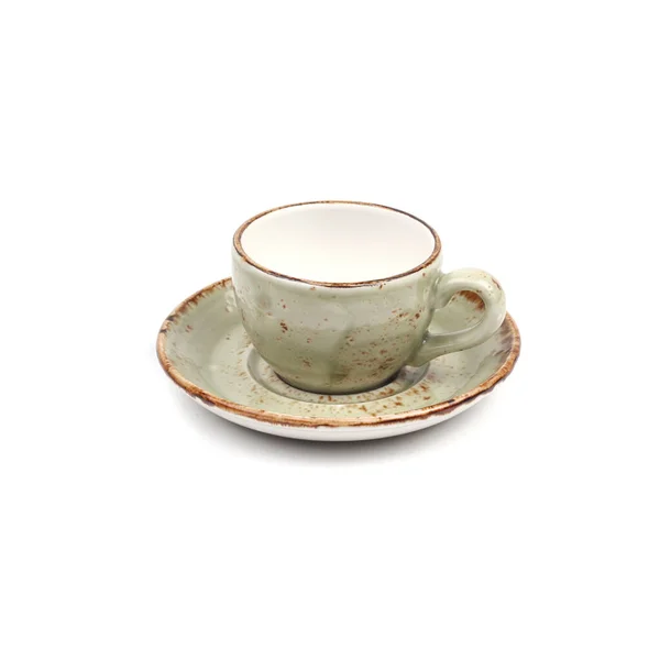 Cup Saucer Isolated White Background — Stock Photo, Image