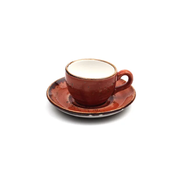 Cup Saucer Isolated White Background — Stock Photo, Image