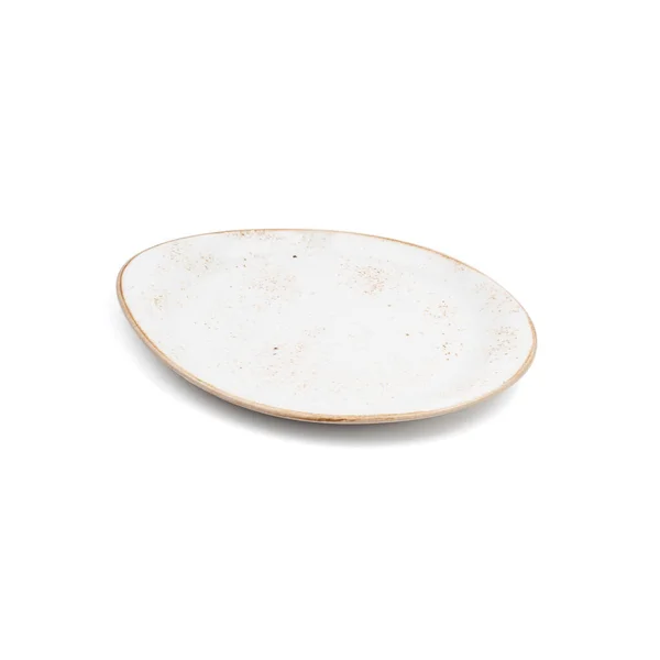 Пустая Керамическая Плита Белом Фоне — стоковое фото