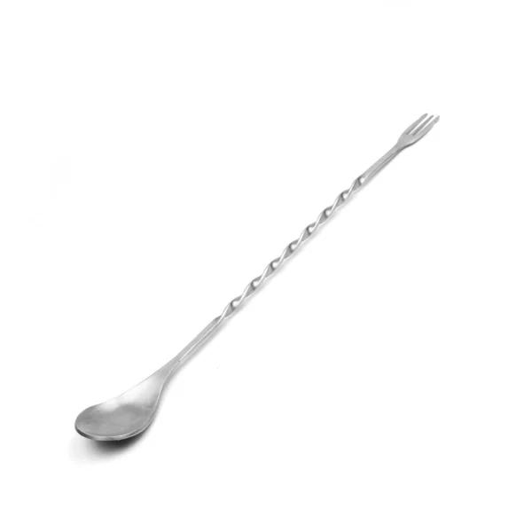 çubuk metal kaşık beyaz arkaplanda izole