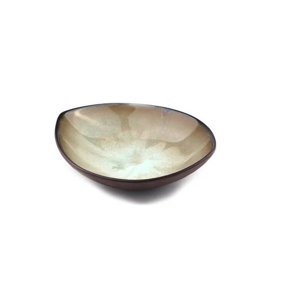 boş seramik plaka beyaz arkaplanda izole