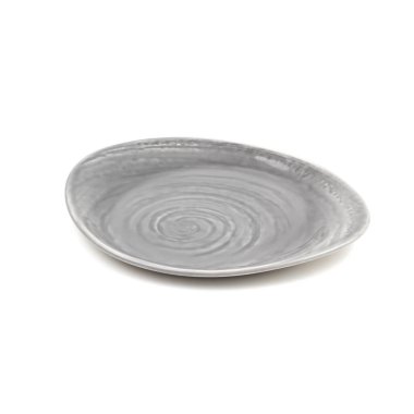 boş seramik plaka beyaz arkaplanda izole