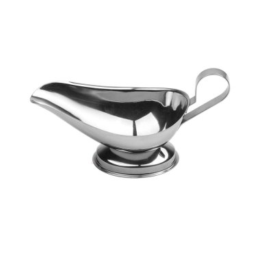 Metal sos teknesi hafif arkaplanda izole edilmiş.