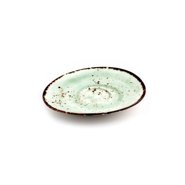 boş seramik plaka beyaz arkaplanda izole