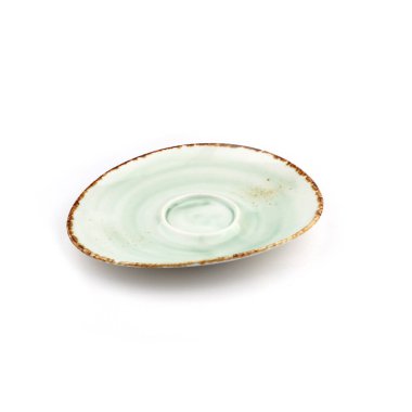 boş seramik plaka beyaz arkaplanda izole