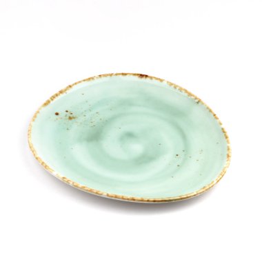 boş seramik plaka beyaz arkaplanda izole