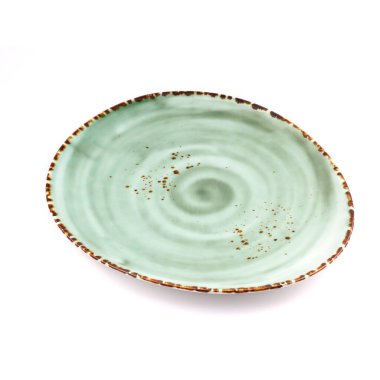 boş seramik plaka beyaz arkaplanda izole