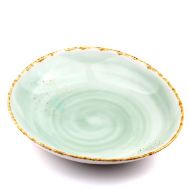 boş seramik plaka beyaz arkaplanda izole