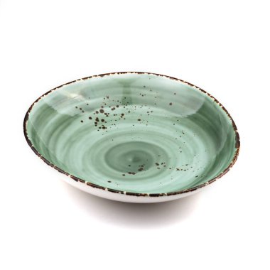 boş seramik plaka beyaz arkaplanda izole