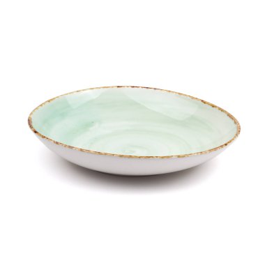 boş seramik plaka beyaz arkaplanda izole