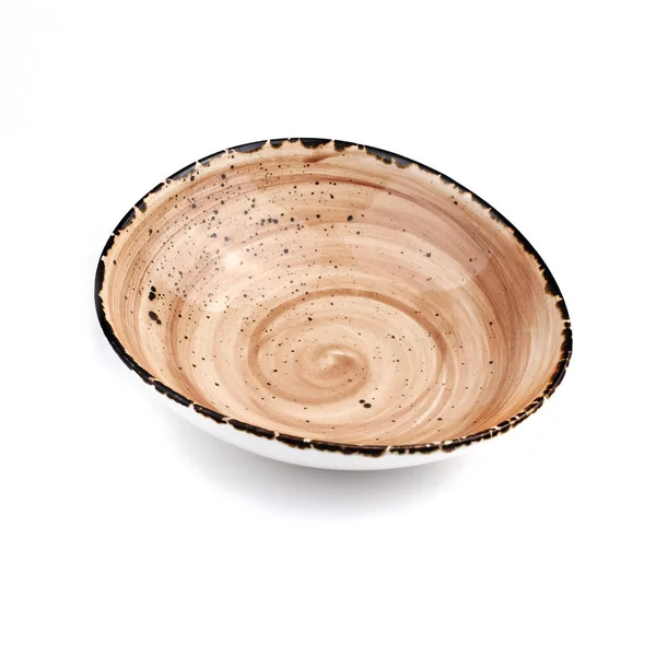 boş seramik plaka beyaz arkaplanda izole