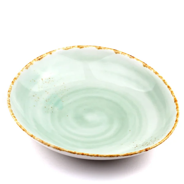 boş seramik plaka beyaz arkaplanda izole