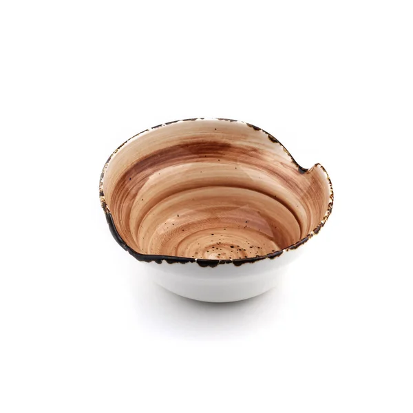 boş seramik plaka beyaz arkaplanda izole