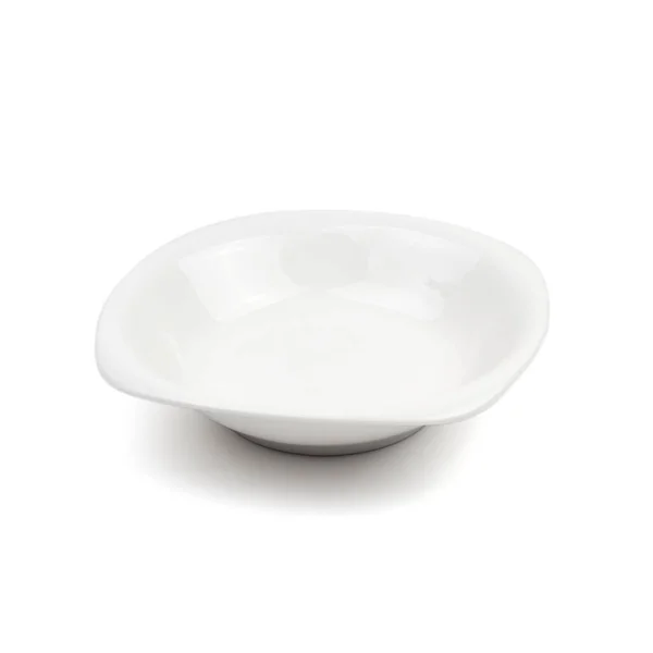White Ceramic Plate White Background — Stock Photo, Image