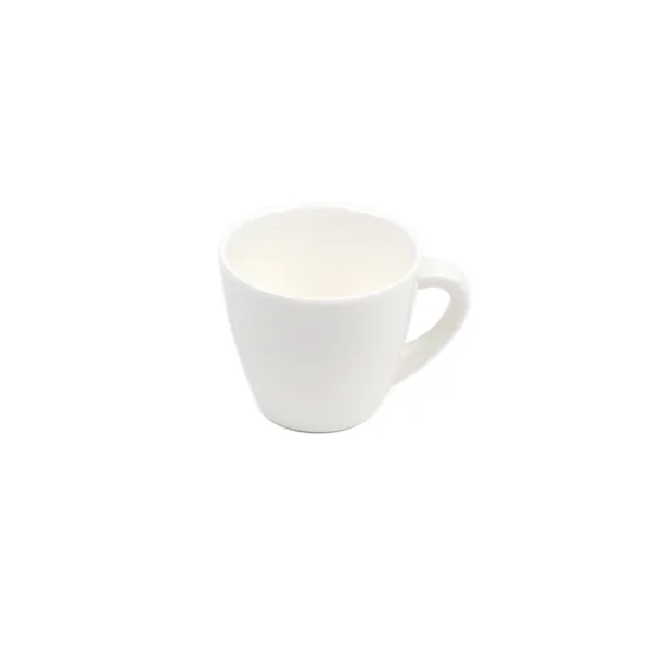 Fehér Csésze Elszigetelt Fehér Háttér — Stock Fotó
