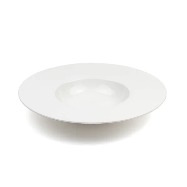 White Ceramic Plate White Background — Stock Photo, Image