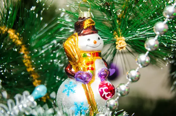 Christmas ball on Christmas tree — Stock Photo, Image