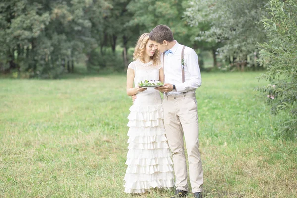 Mariage Beau Couple Mariée Marié Souriants Jour Mariage Beau Couple — Photo