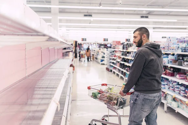 Supermarkets Countries Spain Italy United States Australia Running Out Basic — Stock Photo, Image