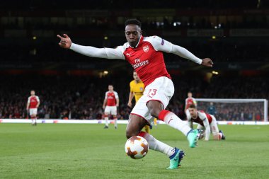 Londra - 26 Nisan 2018: Avrupa Ligi yarı final el bir maçı Arsenal Atletico Madrid Emirates Stadyumu'nda London, Büyük Britanya.