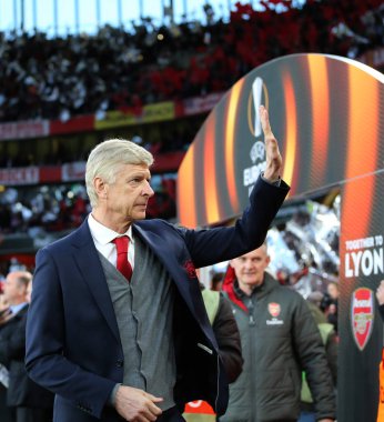 Londra - 26 Nisan 2018: Avrupa Ligi yarı final el bir maçı Arsenal Atletico Madrid Emirates Stadyumu'nda London, Büyük Britanya.