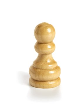 Ahşap piyon beyaz satranç parça 