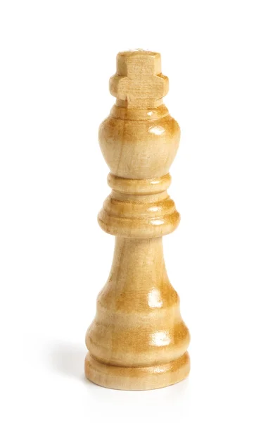 Roi en bois pièce d'échecs blanche Photo De Stock