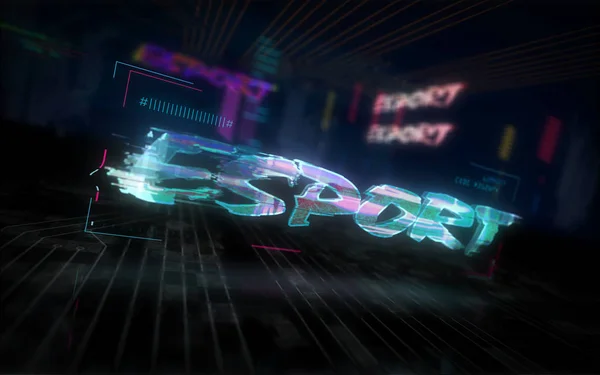 Esport gaming futuristische Illustration cyberpunk style — Stockfoto