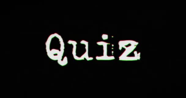 Quiz Question Mark 텍스트를 배경에 표시한다 오작동 효과를 추상적 개념이죠 — 비디오