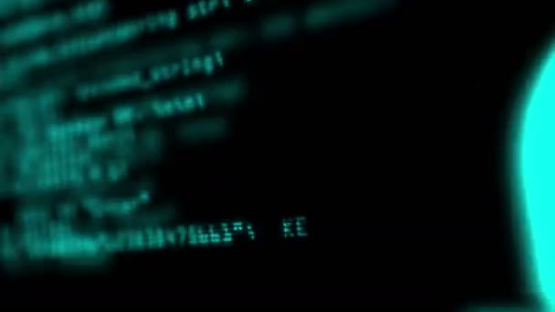 Tela Exibição Com Símbolos Segurança Cibernética Proteção Digital Ciberespaço Segurança — Vídeo de Stock