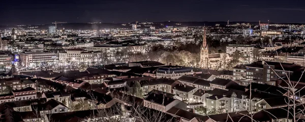 Nachtbild Einer Stadt — Stockfoto
