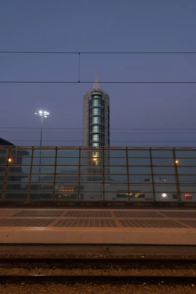 Lisboa Portugalsko Července2016 Torre Gabriel Železniční Nástupiště Oriente — Stock fotografie