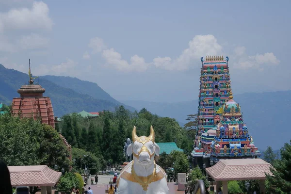 Vista Char Dham Com Templos Cima Namchi Sikkim Índia — Fotografia de Stock
