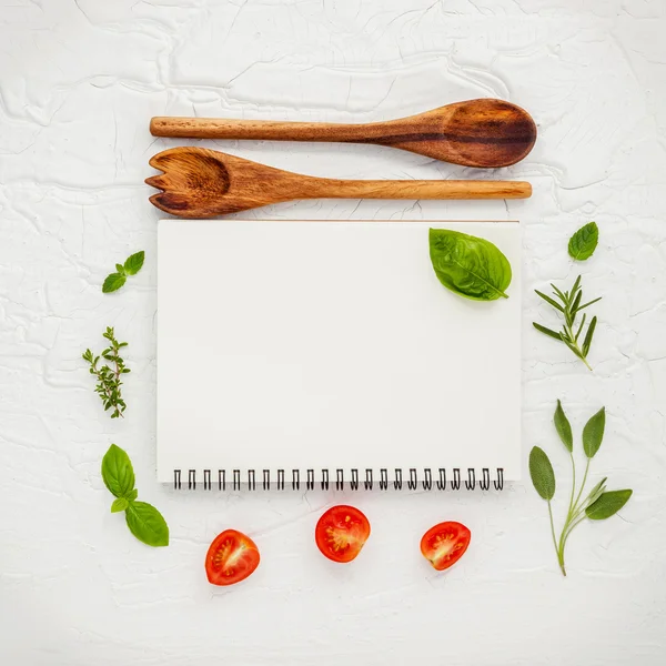 Foods background and Food menu design . Various herbs ingredient