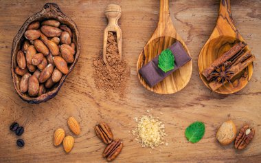 Tatlılar arka plan ve menü tasarımı. Malzemeler için ekmek, pe