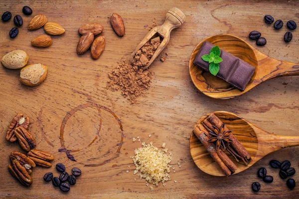 Tatlılar arka plan ve menü tasarımı. Malzemeler için ekmek, pe